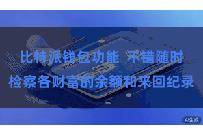 比特派钱包功能 不错随时检察各财富的余额和来回纪录