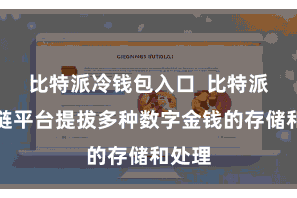 比特派冷钱包入口  比特派数字链平台提拔多种数字金钱的存储和处理